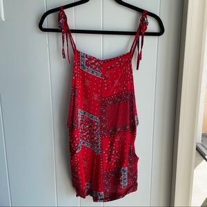 🛒✨Planet blue paisley print romper